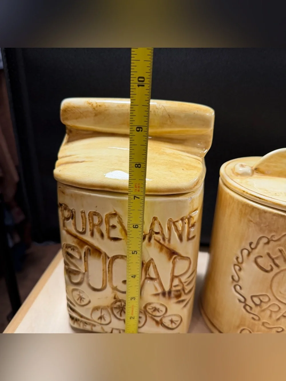 Set Of 3 Vtg 1970’s Kitchen Canister Set W/Sugar, Coffee, And Tea No Damage